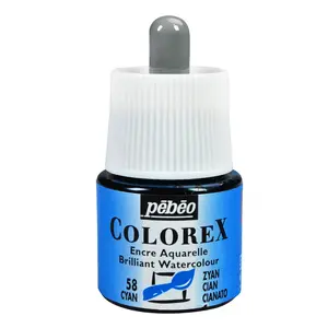 Comparateur de prix : Pébéo Encre aquarelle Colorex 45ml 58 - Cyan