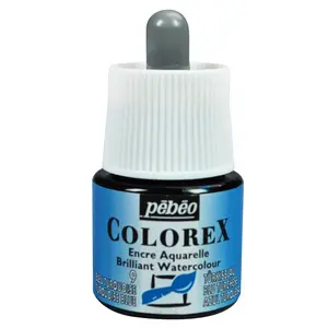 Comparateur de prix : Pébéo Encre Aquarelle - PEBEO - Colorex - 45 ml - Bleu Turquoise - Mixte