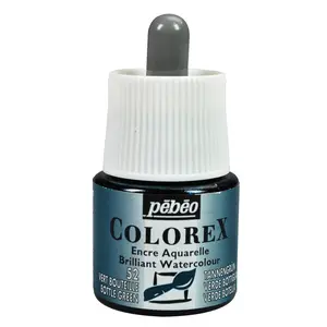 Comparateur de prix : Pébéo Encre Aquarelle - PEBEO - Colorex - 45 ml - Vert Bouteille - Mixte