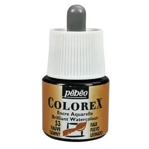 Comparateur de prix : Pébéo Encre Aquarelle Colorex - Plusieurs coloris disponibles - 45 ml Fauve