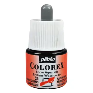 Comparateur de prix : Pébéo Encre Aquarelle Colorex - Plusieurs coloris disponibles - 45 ml Orange De Mars
