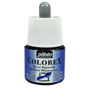 Comparateur de prix : Pébéo Encre Aquarelle Colorex - Plusieurs coloris disponibles - 45 ml Bleu Cobalt