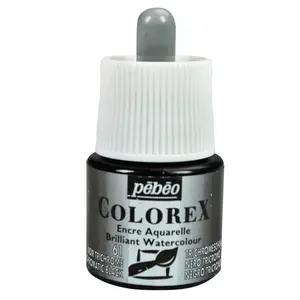 Comparateur de prix : Pébéo Encre Aquarelle - PEBEO - Colorex - 45 ml - Noir Trichrome - Mixte