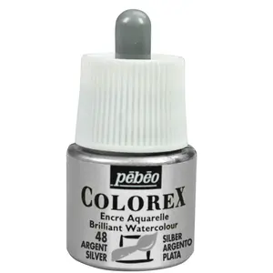 Comparateur de prix : Pébéo Encre aquarelle Colorex 45ml 48 - Argent