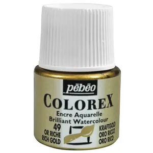 PEBEO Encre Aquarelle Colorex - Plusieurs coloris disponibles - 45 ml Or Riche pas cher