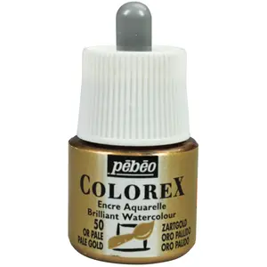 Comparateur de prix : Pébéo Encre aquarelle Colorex 45ml 50 - Or pâle
