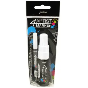 Comparateur de prix : Pebeo Set Duo 4Artist Marker - Blanc - 2 marqueurs (2 mm/8mm)