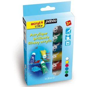 Comparateur de prix : Pebeo Pébéo Acrylcolor Kit découverte de peinture 6 tubes de 20 ml Assorties