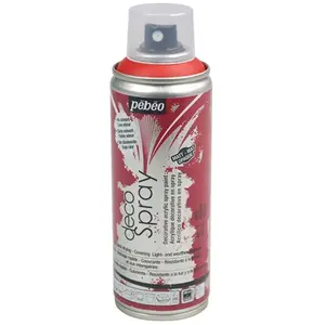 Comparateur de prix : PEBEO Peinture en bombe - Pébéo - DecoSpray - Rouge - 200 ml - Peinture pour loisirs créatifs