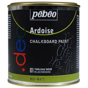 Comparateur de prix : Peinture Ardoise - Pébéo - 500ml - Noir Tableau - Effaçable - Dilution à l'eau