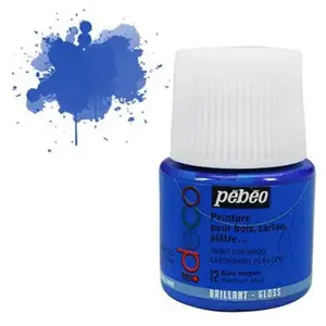 Comparateur de prix : Peinture P.BO Déco bleu moyen brillant 45ml Pebeo