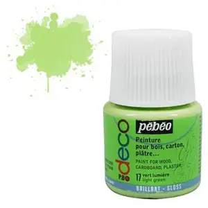 Comparateur de prix : PEBEO Peinture acrylique - Pébéo - P.BO Déco - Vert lumière - Brillant - 45ml
