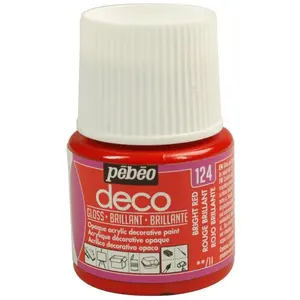 Comparateur de prix : Peinture acrylique - PEBEO - Déco - Rouge Brillant - 45 ml - Brillant