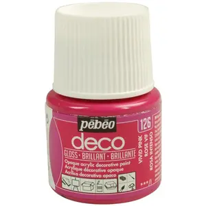 Comparateur de prix : Pébéo Deco Peinture 45 ml Brillant Rose Vif 092126