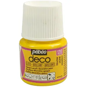 Comparateur de prix : Pebeo Peinture P.BO Déco - Brillant - 45 ml Jaune