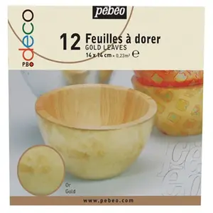 Comparateur de prix : PEBEO Carnet de 12 feuilles à dorer or