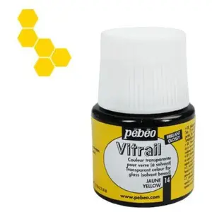 Comparateur de prix : Peinture vitrail transparente - PEBEO - 45ml - Jaune transparent