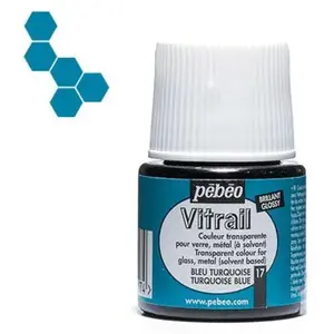 PEBEO Vitrail - Brillant turquoise 45 ml - couleur 17 pas cher