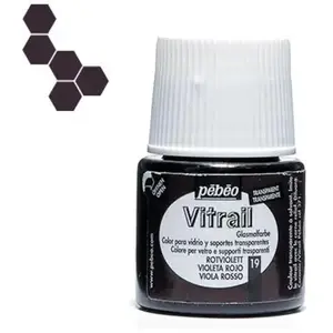 PEBEO Peinture Vitrail - Pébéo - Violet Rouge - 45ml - Transparente - Brillante pas cher