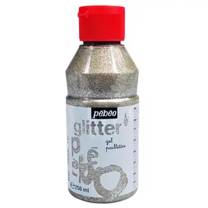 Comparateur de prix : PEBEO Gel à paillettes finition brillante - Argent - 250 ml
