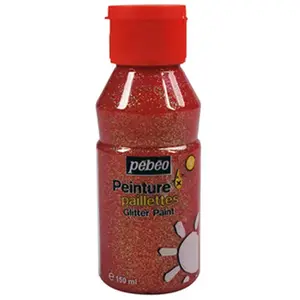 Pébéo Peinture paillettée - Rose 150 ml - couleur 802