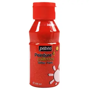 Pébéo Peinture paillettée - Rouge 150 ml - couleur 803
