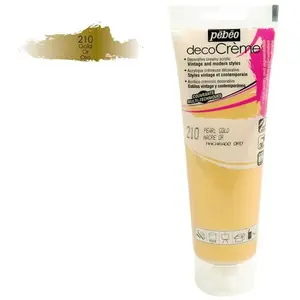 Comparateur de prix : Peinture acrylique - PEBEO - DecoCrème - 120 ml - Couleur Doré - Finition nacrée