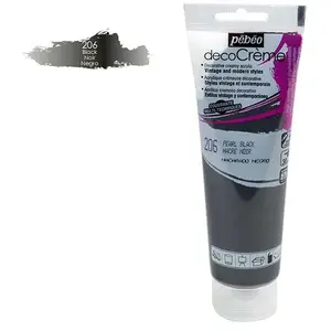 Comparateur de prix : Pébéo Peinture acrylique - PEBEO - DecoCrème - Noir nacré - 120 ml - Brillant
