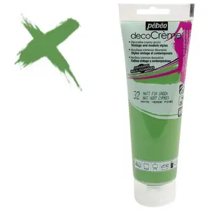 Comparateur de prix : Pébéo Peinture acrylique decoCrème vert cyprès - 120 ml