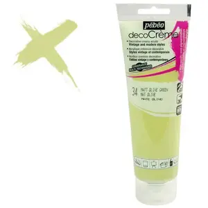 Comparateur de prix : Pébéo Peinture acrylique - PEBEO - DecoCrème - Couleur Olive - 120 ml - Finition Mat