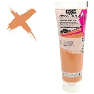 Pébéo Peinture acrylique - PEBEO - DecoCrème - Couleur Cannelle - 120 ml - Finition Mat pas cher