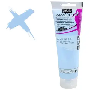 Comparateur de prix : Pebeo Peinture acrylique decoCrème bleu acier - 120 ml