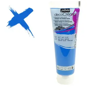 Comparateur de prix : Pébéo Peinture acrylique decoCrème bleu navy - 120 ml