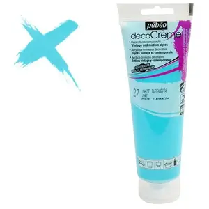 Comparateur de prix : Pébéo Peinture acrylique decoCrème turquoise - 120 ml