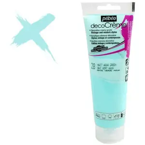 Comparateur de prix : Pébéo Peinture acrylique - PEBEO - DecoCrème - Vert aqua - 120 ml - Finition Mat
