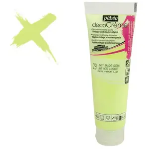 Comparateur de prix : PEBEO Peinture acrylique decoCrème vert lumière - 120 ml