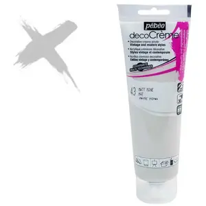 Comparateur de prix : Peinture acrylique - PEBEO - DecoCrème - Blanc Mine - 120 ml - Finition Mat