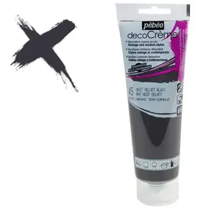 Comparateur de prix : Peinture acrylique - PEBEO - DecoCrème - Noir velvet - 120 ml - Mat