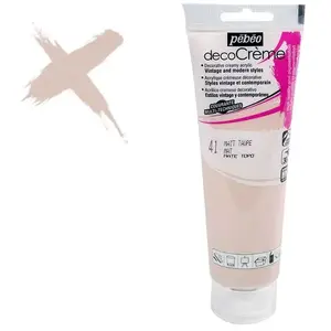 Pébéo Peinture acrylique - PEBEO - DecoCrème - Couleur aupe - 120 ml - Finition Mat pas cher