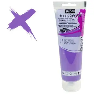 Comparateur de prix : Pébéo Peinture acrylique - PEBEO - DecoCrème - Violet Amethyste - 120 ml - Finition Mat
