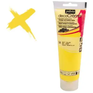 Pebeo Peinture Acrylique - DecoCrème - Jaune - 120ml pas cher
