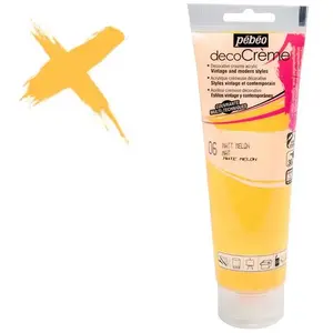 Comparateur de prix : Pébéo Peinture acrylique - PEBEO - DecoCrème - Jaune Melon - 120 ml - Finition Mat
