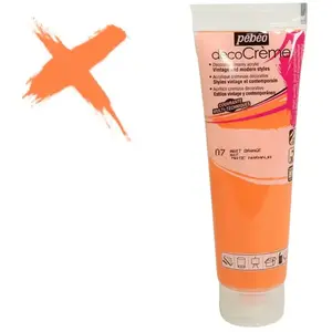 Comparateur de prix : Pébéo Peinture Acrylique Texture Crème pour la Décoration - Finition Mate - 120 ML - Orange