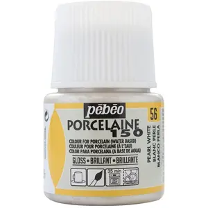 Comparateur de prix : Pebeo Peinture à l'eau brillante pour porcelaine - Blanc perle - 45 ml