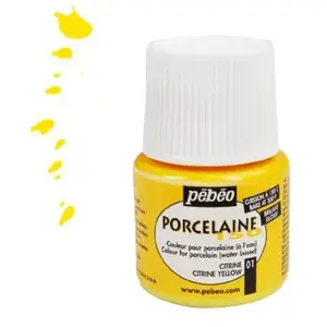 Comparateur de prix : Pebeo Peinture à l'eau brillante pour porcelaine - Jaune citrine