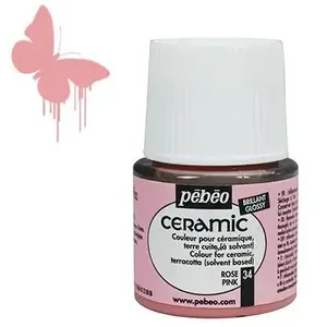 Comparateur de prix : Peinture Ceramic rose 45ml Pebeo