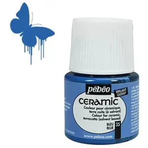 Comparateur de prix : Peinture Ceramic bleu 45ml Pebeo