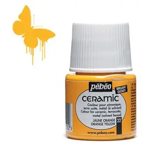 Comparateur de prix : Peinture Ceramic jaune orange 45ml Pebeo
