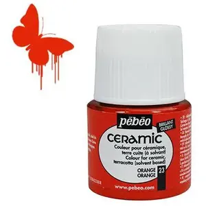 Comparateur de prix : Peinture Ceramic orange 45ml Pebeo