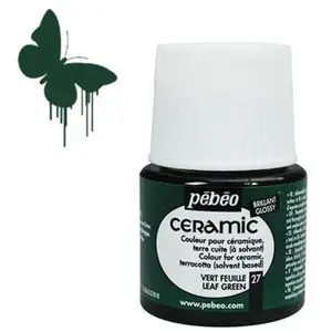PEBEO Peinture - Pébéo - Céramic - Vert feuille - 45ml - Opaque et brillante pas cher